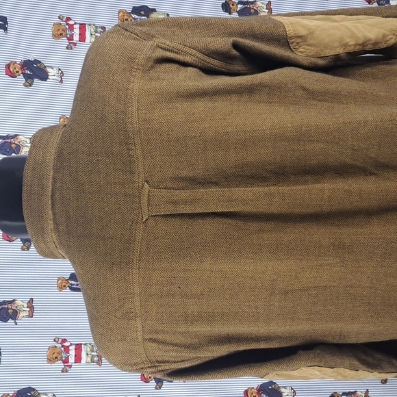 Redhead patchwork plaid front lined brown & orange casual button-up XL shirt - Picture 4 of 7